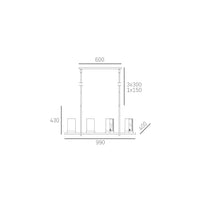 Hängeleuchte Miami lang