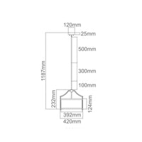 Hängeleuchte Clark Gold Schwarz klein