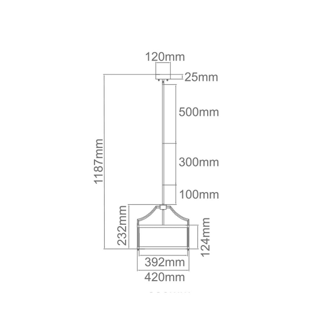Hängeleuchte Clark Gold Schwarz klein