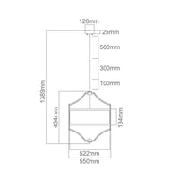 Hängeleuchte Manhattan Gold Schwarz