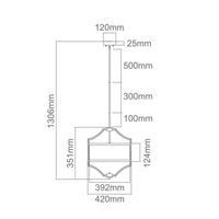 Hängeleuchte Manhattan Gold Schwarz klein