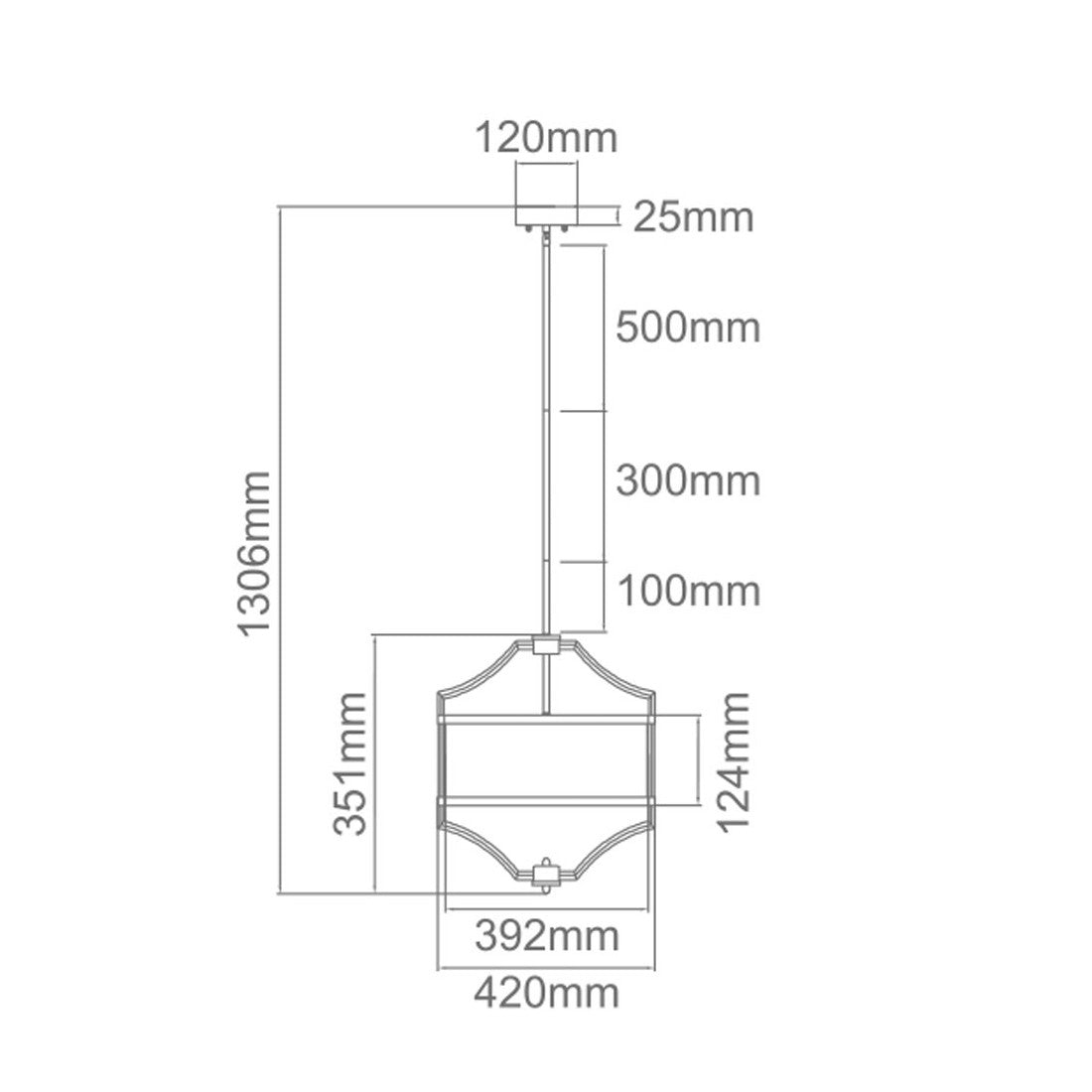 Hängeleuchte Manhattan Gold Schwarz klein