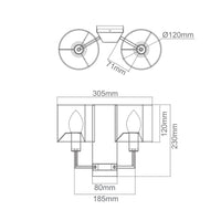 Wandleuchte Chester Chrom
