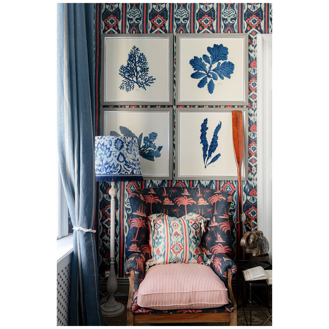 Wandbild Seaweed Indigo II