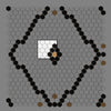 Mini Hexagon Rombdance Black matt