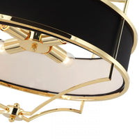 Hängeleuchte Manhattan Gold Schwarz