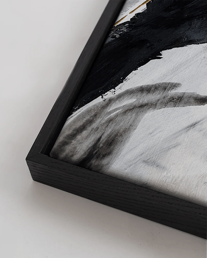 Wandbild Abstract Black and Gold I