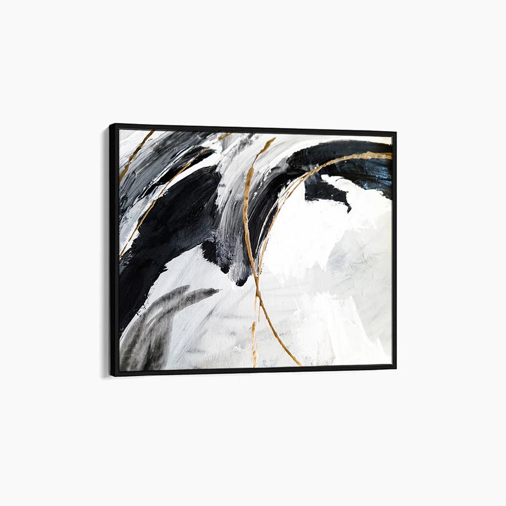 Wandbild Abstract Black and Gold I