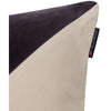 Lexington Patched Velvet Kissenhülle - dark gray/light beige