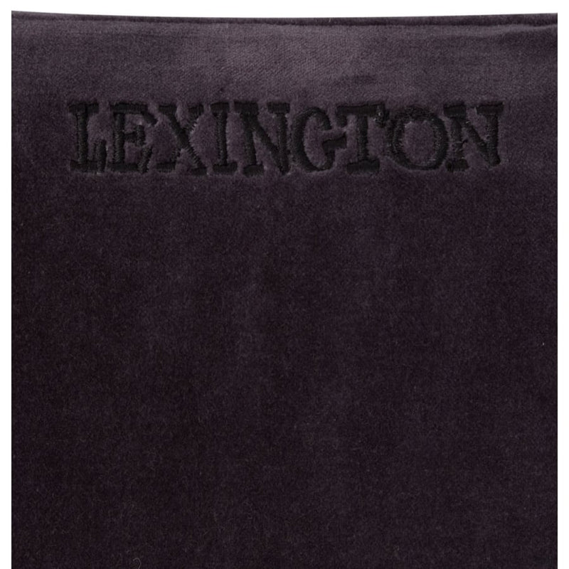 Lexington Patched Velvet Kissenhülle - dark gray/light beige