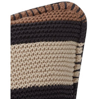 Lexington Striped Knitted Kissenhülle - brown/light beige/dark gray