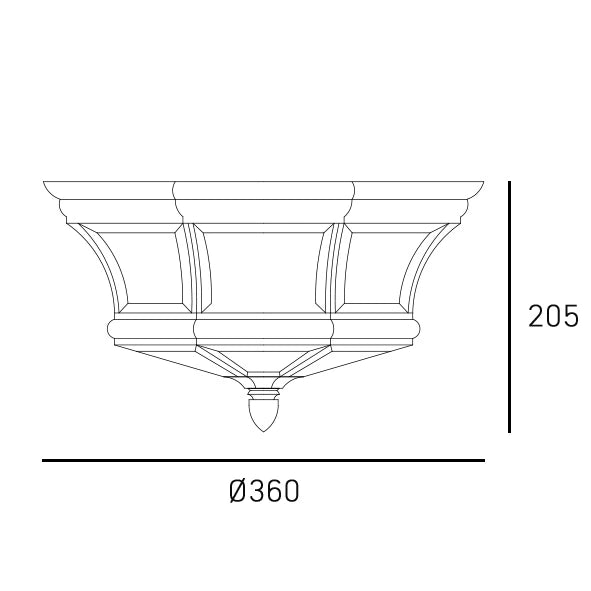 Deckenleuchte Whitley Gold