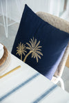 Paloma Living Kissen Royal Navy Palm 55x55
