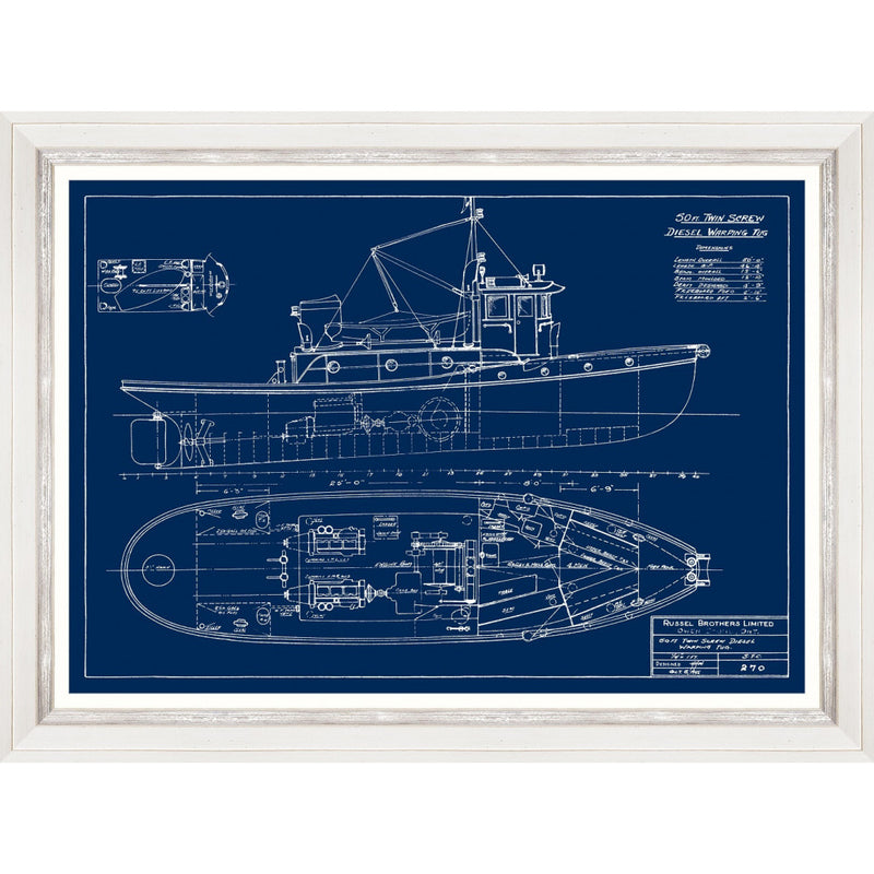 Wandbild Thugboats Blueprints I