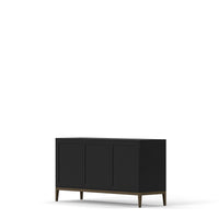 Sideboard 3-Türen Edge 2.0 Schwarz Walnussholz