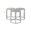 Richmond Couchtisch Penta 3er Sechseck silver