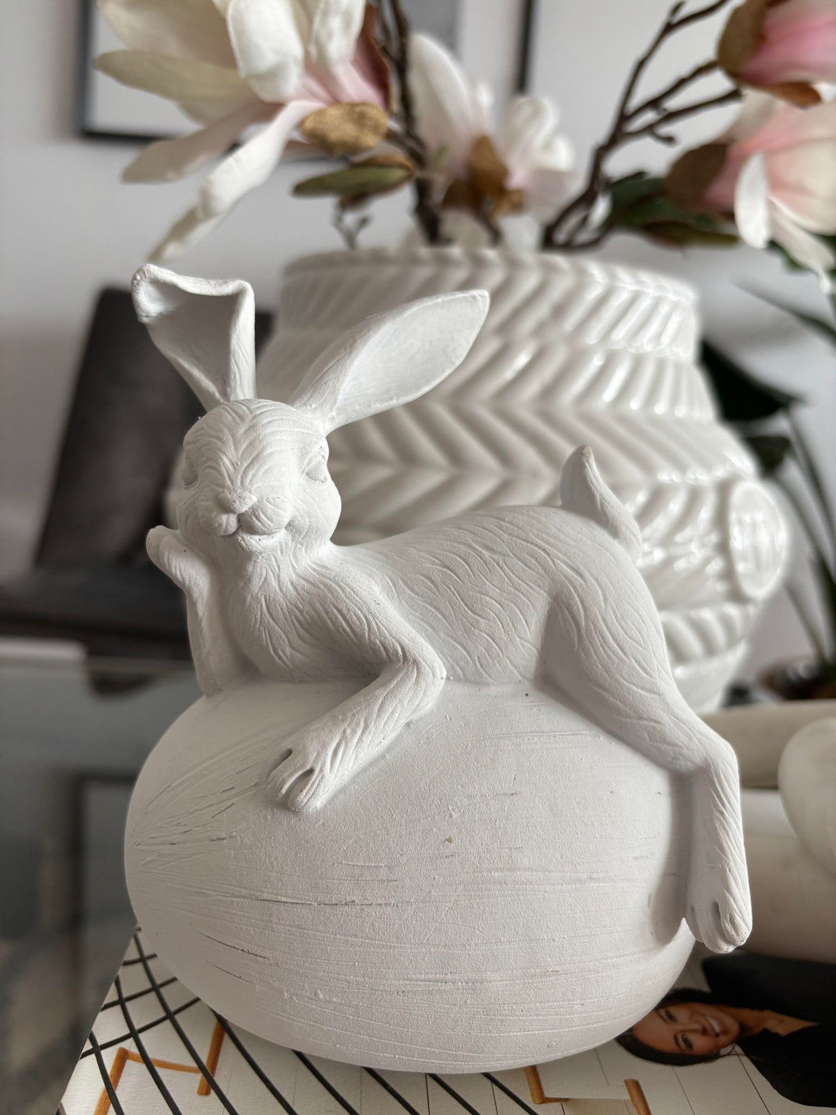 Lenne Bjerre Osterdekoration Semina Hase weiß