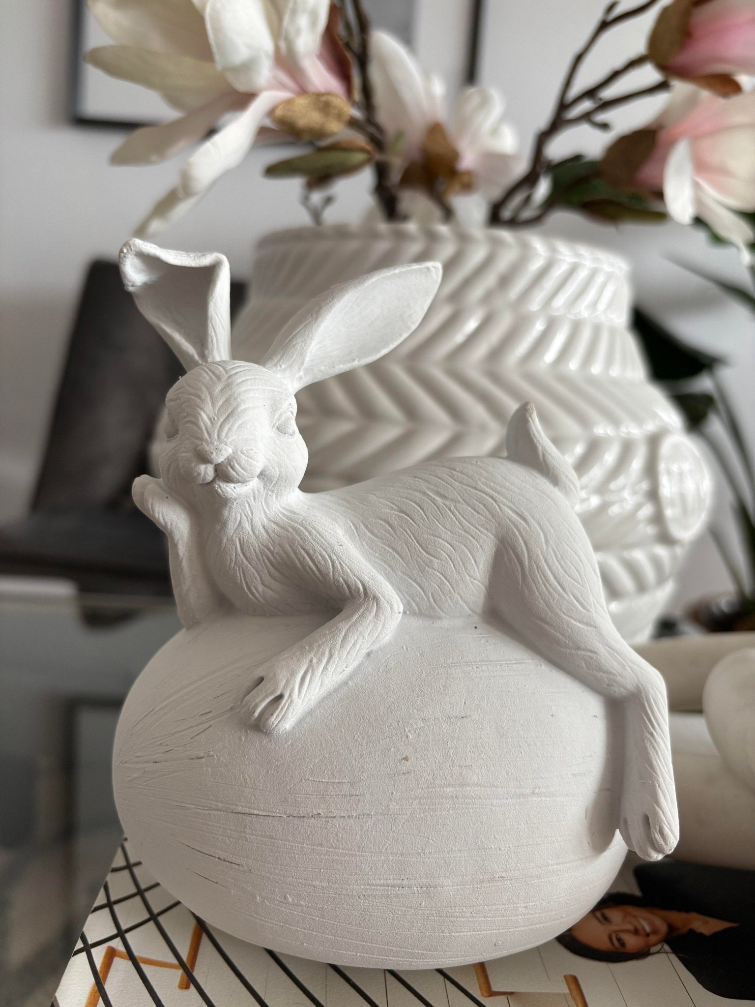 Lenne Bjerre Osterdekoration Semina Hase weiß
