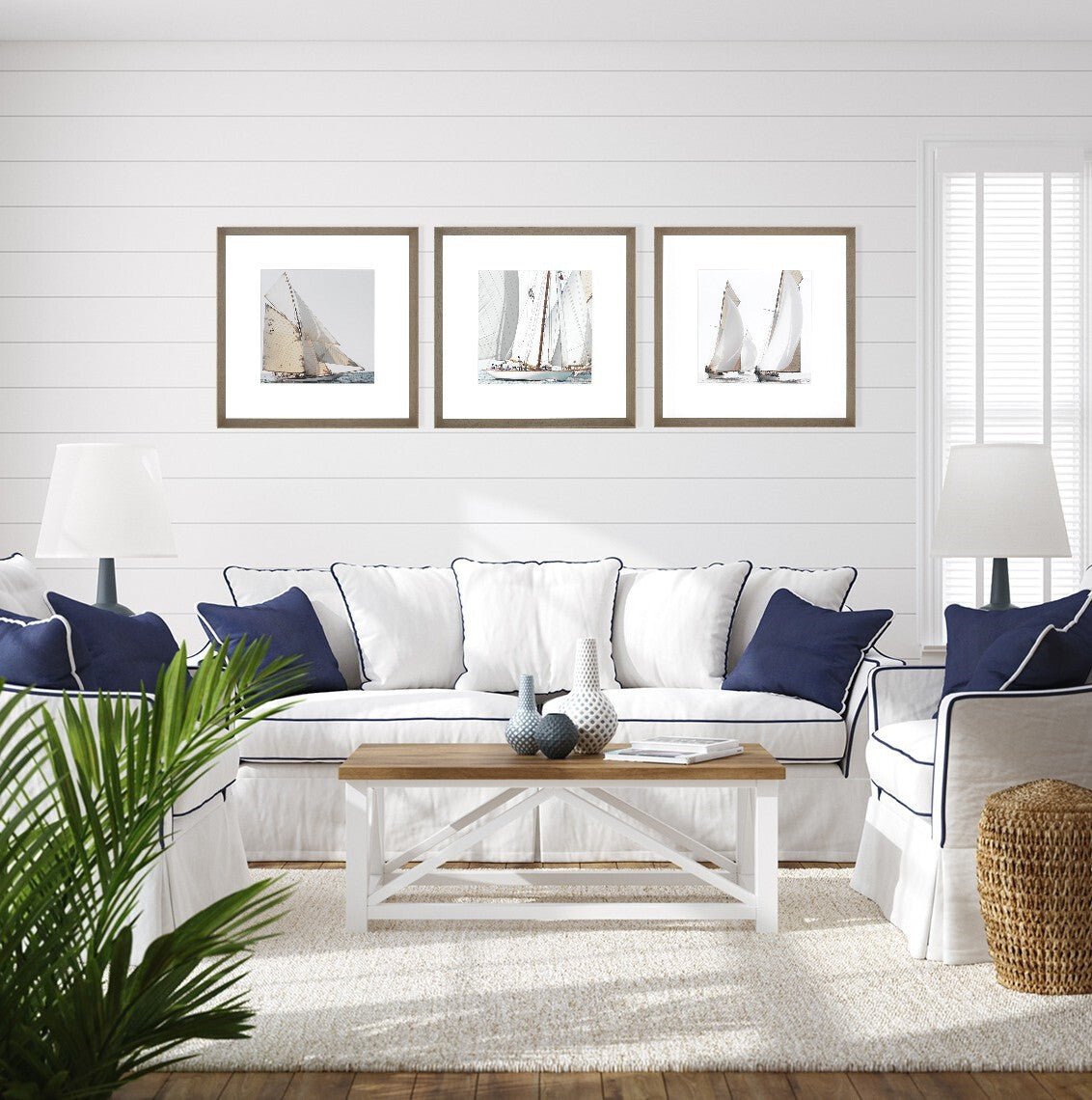 Wandbild Trio Classic Yacht - Set of 3