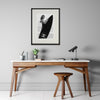 Wandbild Coco Model with Surfboard