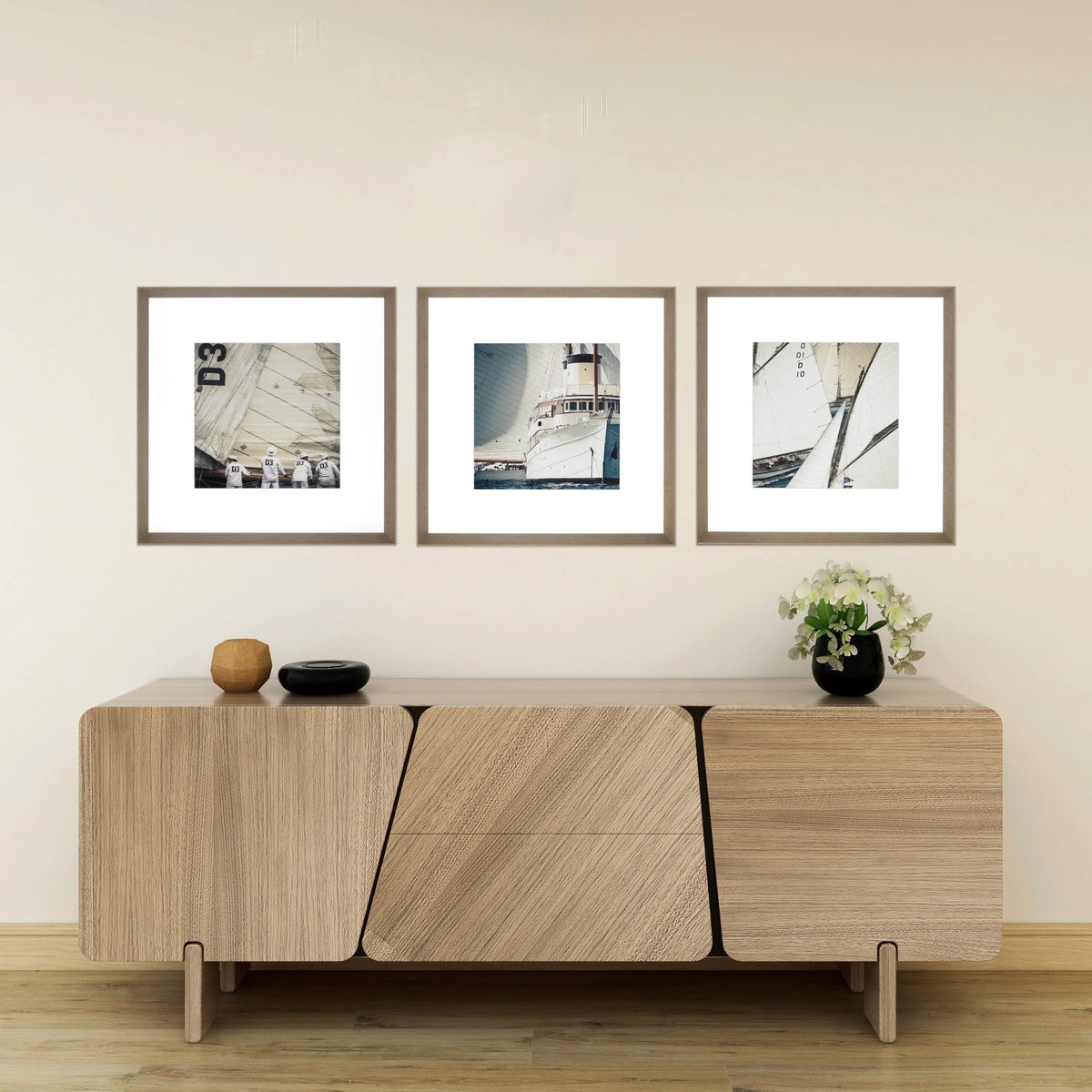 Wandbild Trio Gréements - Set of 3