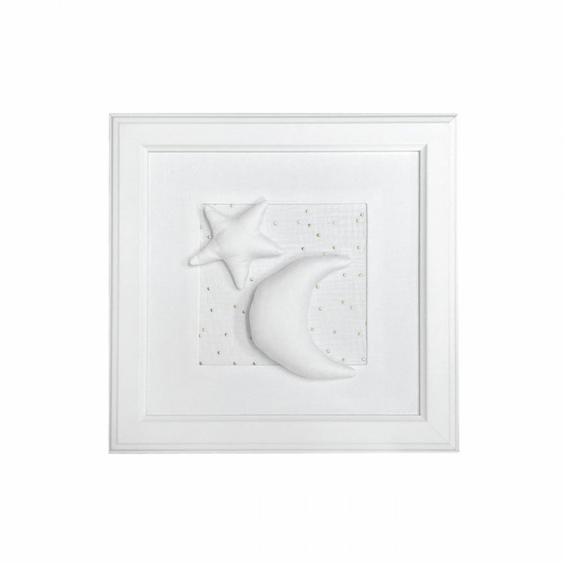 Caramella Wandbild Mond und Sterne Golden Sand
