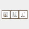 Wandbild Trio Classic Yacht - Set of 3