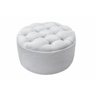 Caramella Pouf Chesterfield Hellgrau