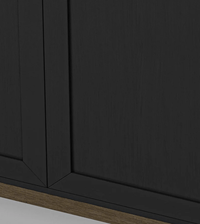 Sideboard High Edge 2.0  Schwarz gebürstet Walnussholz