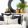 Paloma Living Linen Border Black 50x50 cm