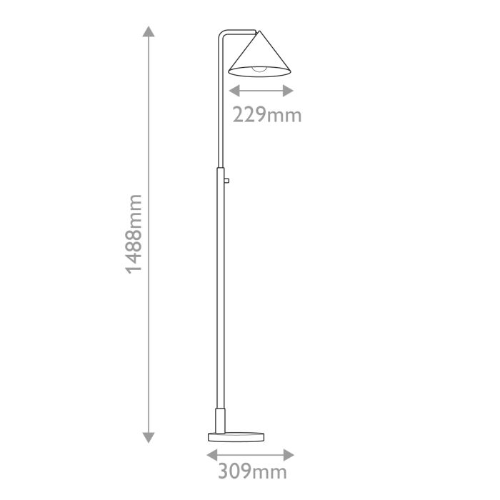 Stehleuchte Remyck Gold gebürstet