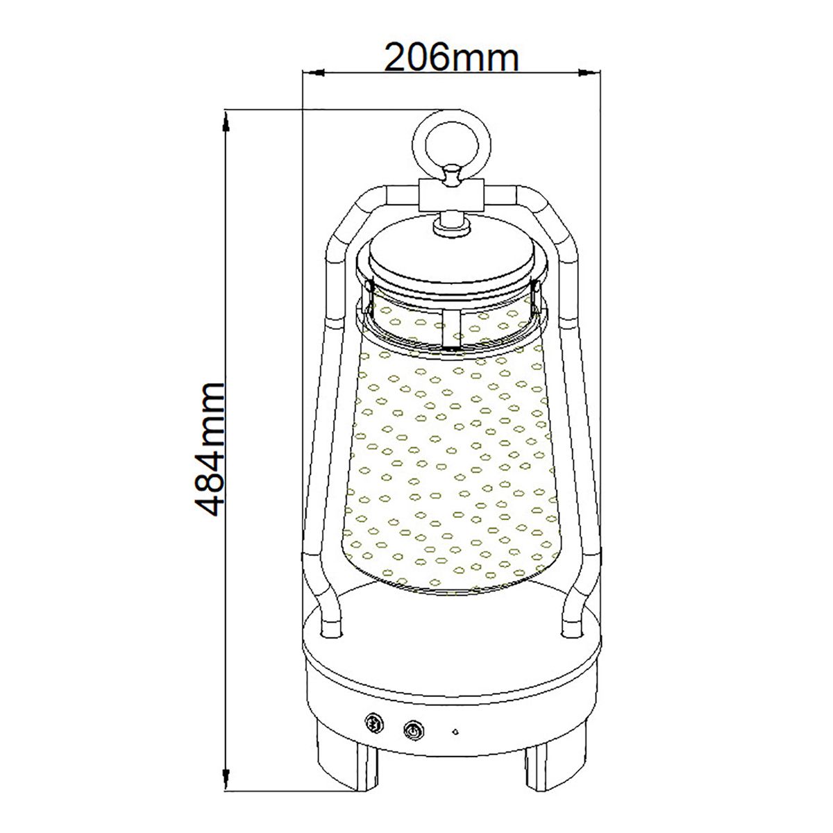 Kichler Laterne Lyndon LED mit Bluetooth Lautsprecher