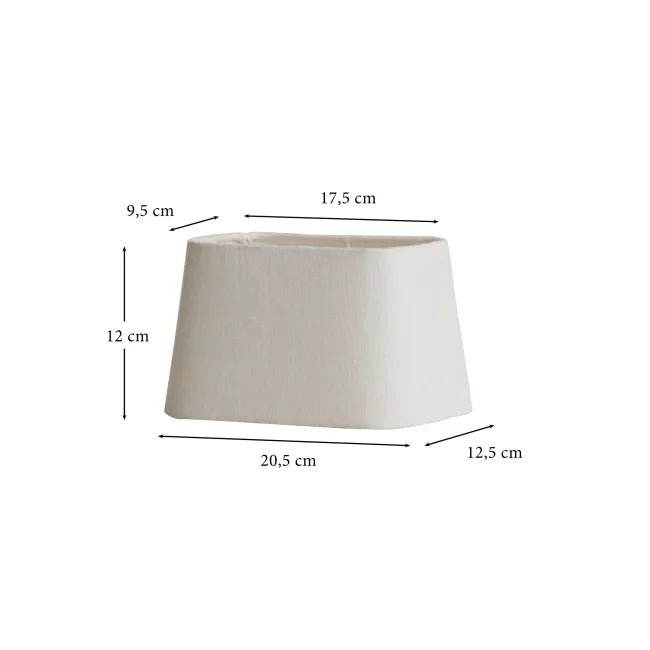 Rustic Linen Schirm Weiß 20,5x12,5cm