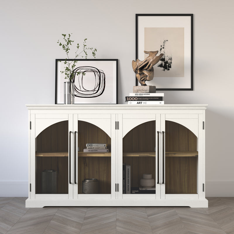 Sideboard Avola Art-Deco used white