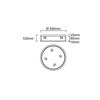 Deckenleuchte Sandro Old Gold 50