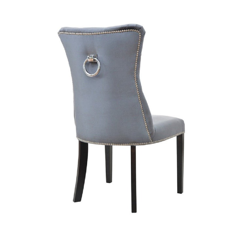 Stuhl Albany Velvet Silver Stone