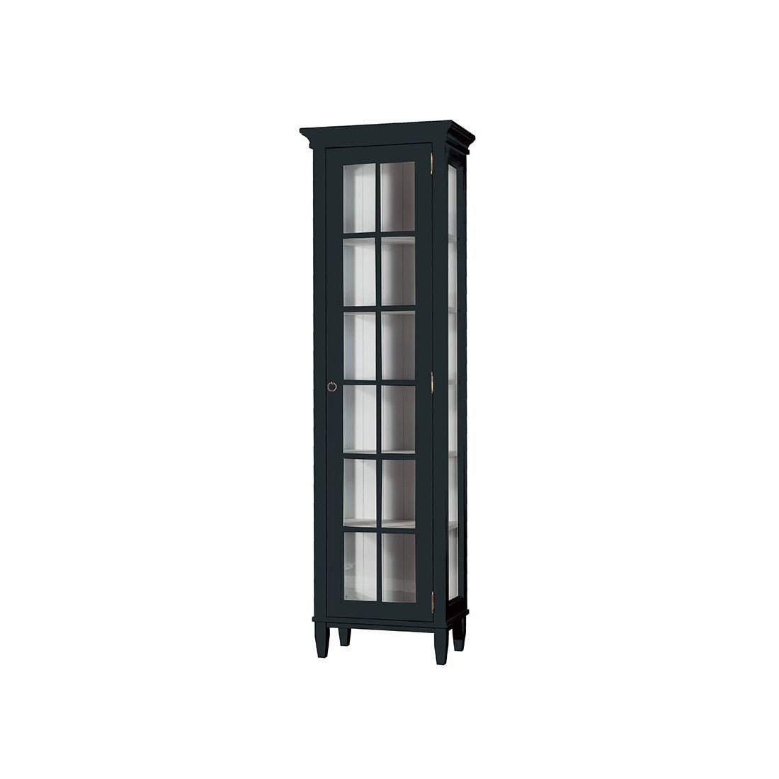 Vitrine Stockholm schwarz B64cm H215cm