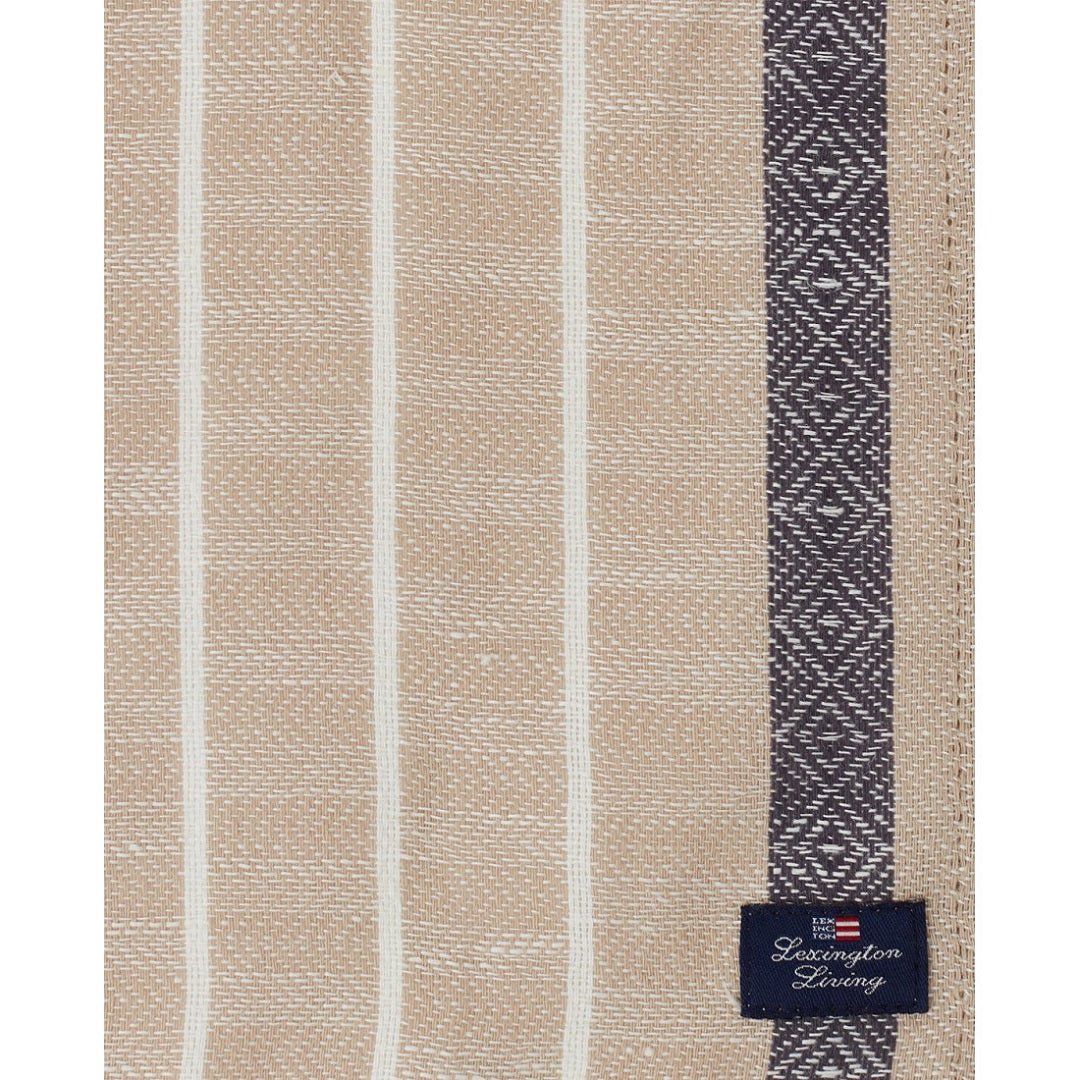 Lexington Serviette Linen Jacquard Beige/Dark Gray 50x50cm