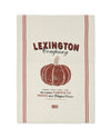 Lexington Pumpkin Printed Organic Cotton Kitchen Towel White Rustic Brown 50x70