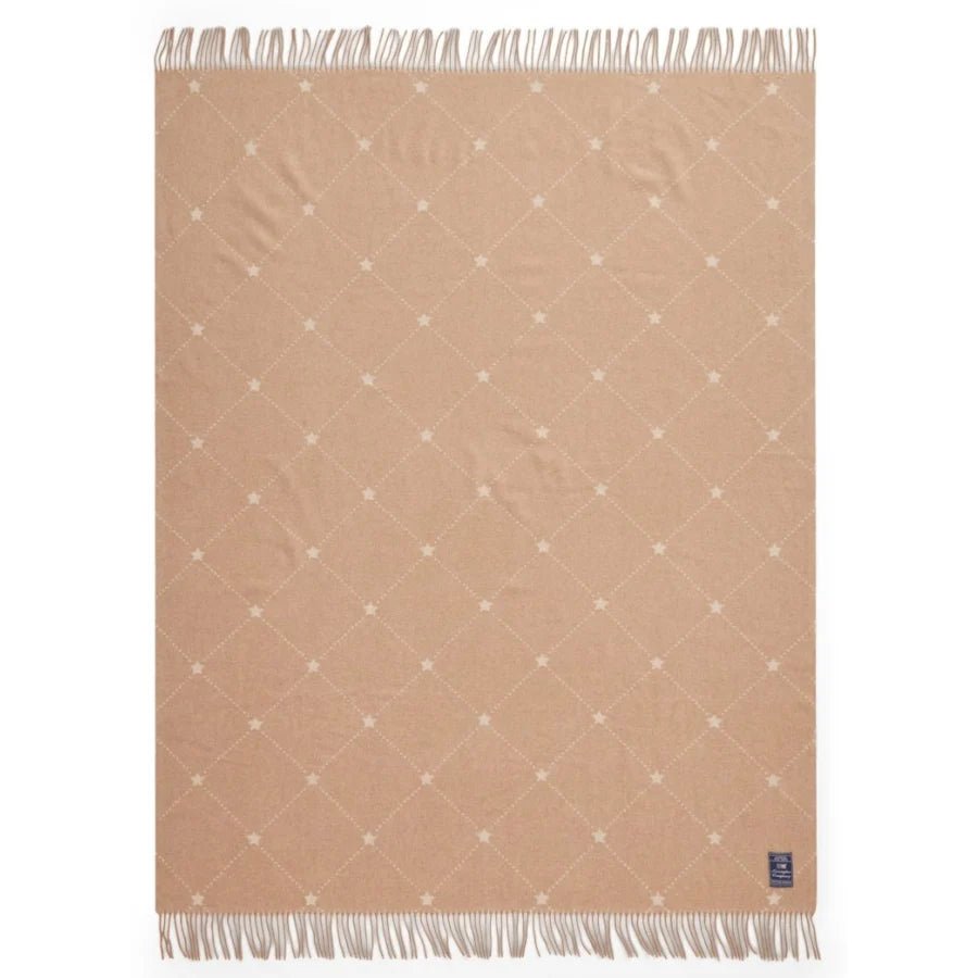 Lexington Signature Star Decke - beige/white