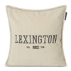 Lexington Logo Message Velvet Kissenhülle - light beige