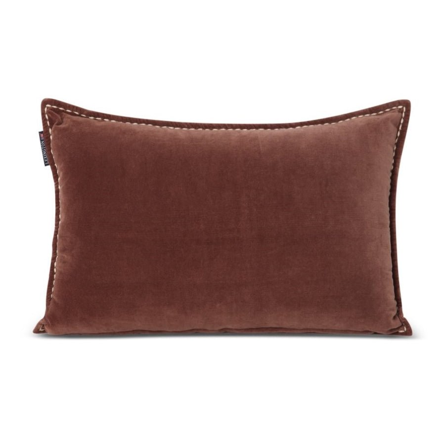 Lexington Logo Message Velvet Kissen mit Füllung - Brown
