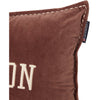 Lexington Logo Message Velvet Kissen mit Füllung - Brown