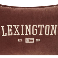 Lexington Logo Message Velvet Kissen mit Füllung - Brown