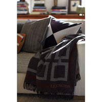 Lexington Patched Velvet Kissenhülle - dark gray/light beige
