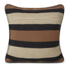 Lexington Striped Knitted Kissenhülle - brown/light beige/dark gray