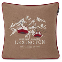 Lexington Fresh Snow Ski Lift Kissenhülle - Beige/White/Red