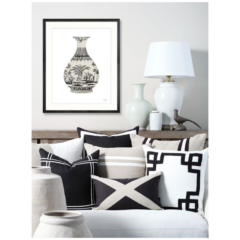 Paloma Living Kissen Linen Key Black 50x50cm
