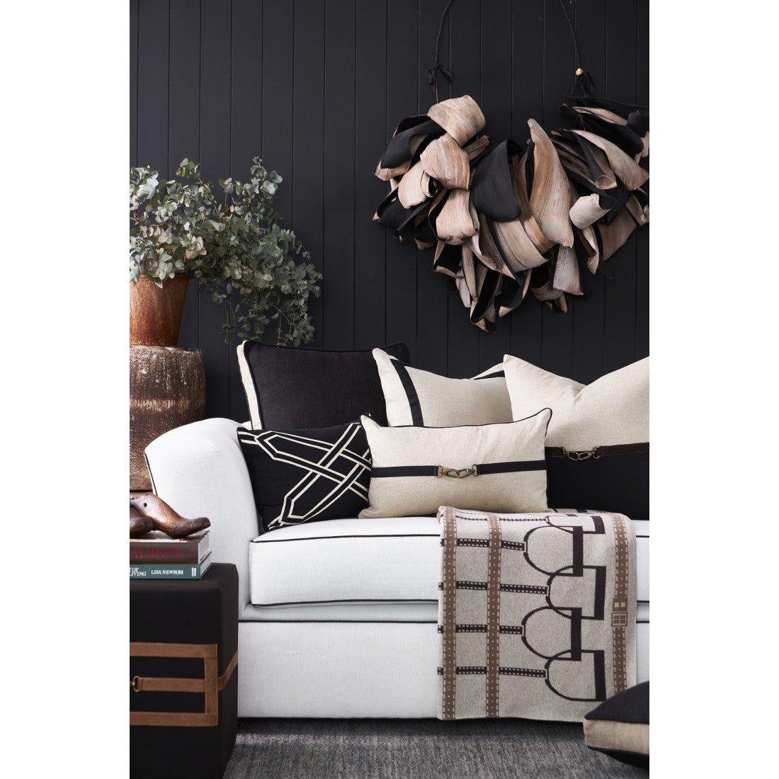 Paloma Living Kissen Nantucket Black 30x50 cm