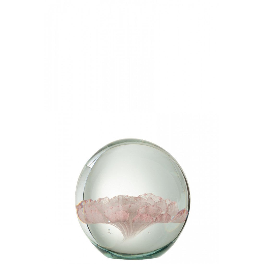 Briefbeschwerer Blume im Glas rose